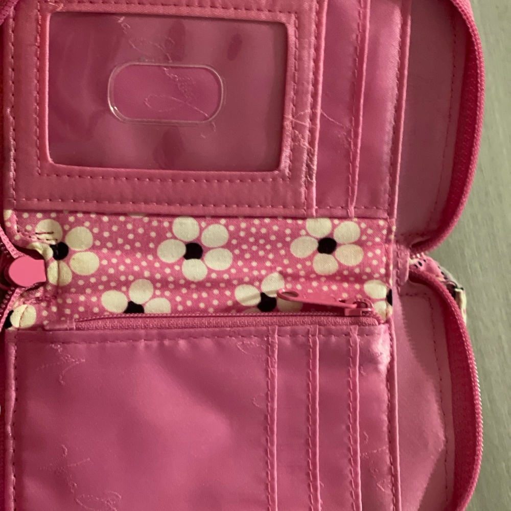 Vera Bradley Pink and Green Patterned Wristlet - Picture 4 of 8